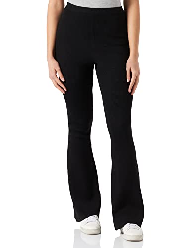Urban Classics Damskie legginsy Rib Knit Bootcut, czarny, XL
