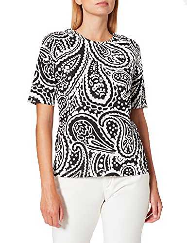 Gerry Weber Koszulka damska, Czarny/Ecru/biały nadruk, 64
