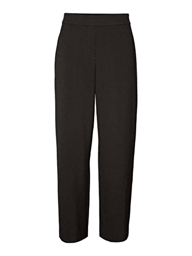VERO MODA Vmcookielis Hr Wide Solid Pant Boo spodnie damskie, czarny, (XS) W / 32L