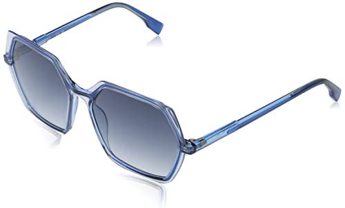 KARL LAGERFELD KL6083S, okulary, Dark Blue/Azure, 56 damskie, Dark Blue/Azure, 56