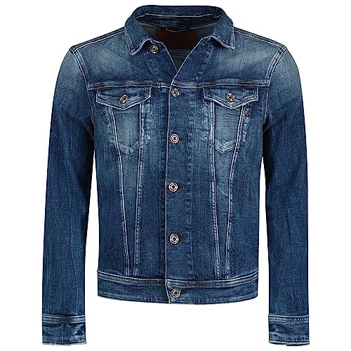Replay Męska kurtka dżinsowa, 007 Dark Blue, XXL