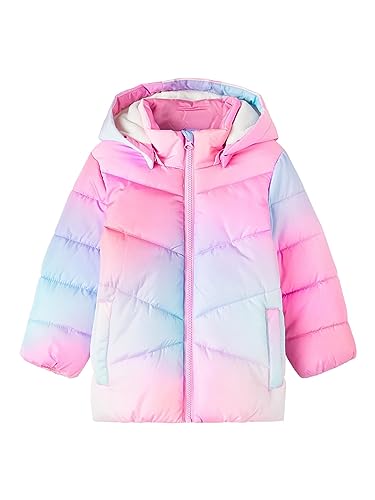 NAME IT Girl watowana kurtka tęczowa, cukierek, 98 cm
