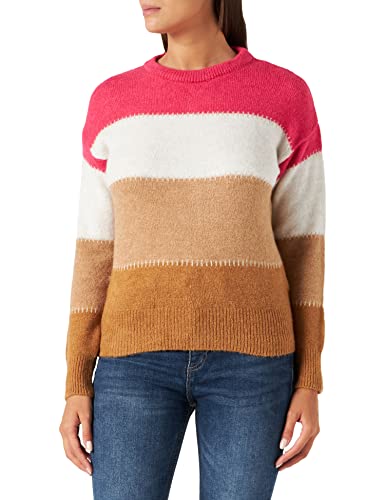 Naf Naf Damski sweter w proszku, ecru/brudny róż, L