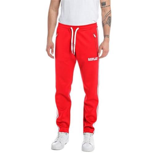 Replay spodnie męskie do biegania, 656 Ruby Red, XXL