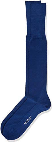 FALKE Mężczyźni Podkolanówki No. 9 M KH Czysta Bawełna Fil d'Ecosse długie jednokolorowe 1 Para, Niebieski (Royal Blue 6000), 45-46