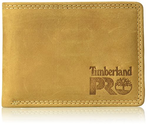 Timberland PRO Męski skórzany portfel RFID ze zdejmowanym portfelem na karty, Pszenica/pullman, jeden rozmiar