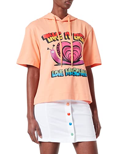 Love Moschino Gabardine Lyocell z wielokolorowymi zatrzaskami Spódnica damska, Optyczna biel, 38