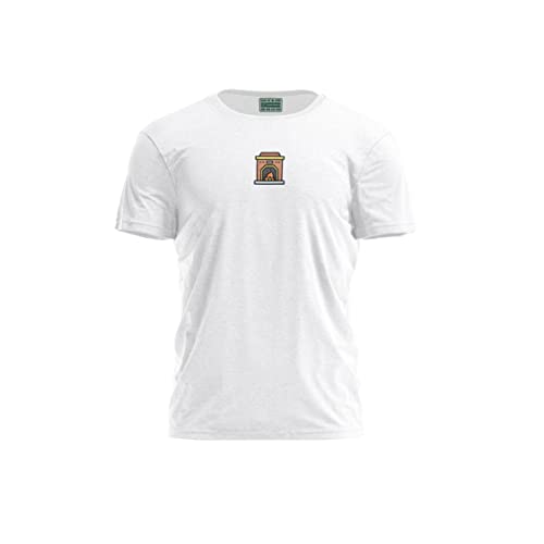 Bona Basics, Męski T-shirt z cyfrowym nadrukiem,% 100 bawełna, biały, na co dzień, męskie topy, rozmiar: M, biały, M