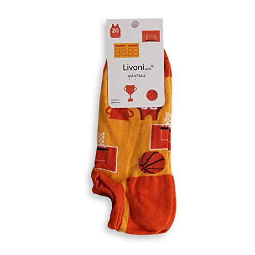 Livoni Graj w koszykówkę niskie skarpetki 43-46, wielokolorowe, L, wielobarwny