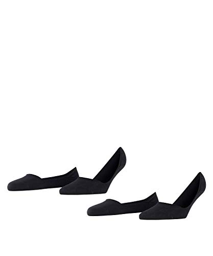 ESPRIT Kobiety Stopki Cotton Invisible 2-Pack W IN Bawełna niewidoczne jednokolorowe 2 Pak, Czarny (Black 3000), 35-38