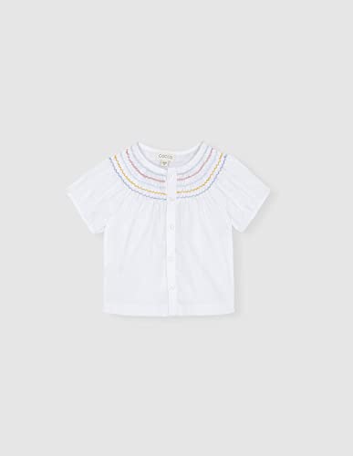 Gocco Dziecięca Blusa Smock wielokolorowa bluzka, Blanco OPTICO, 12 Meses