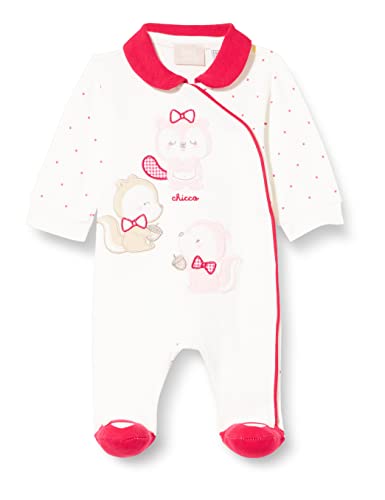 Chicco Śpioszki dla niemowląt z otworem z przodu dla noworodków i małych dzieci, Fuchsia, 12 Miesiące