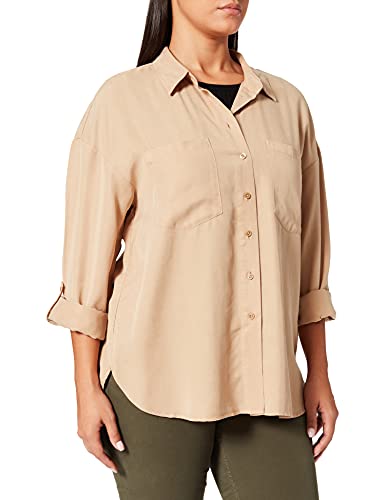 Comma CI Bluse Langarm damska bluzka z długim rękawem, 8228 Dark Beige, 38 PL