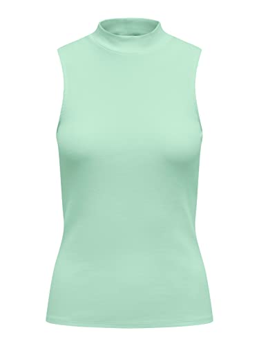 ONLY Damski top Onlnessa S/L z wysokim dekoltem Rib JRS Noos, Mist Green, L
