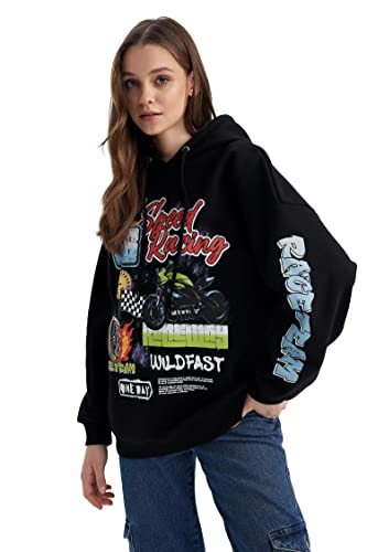 DeFacto Bluza damska, czarny, S