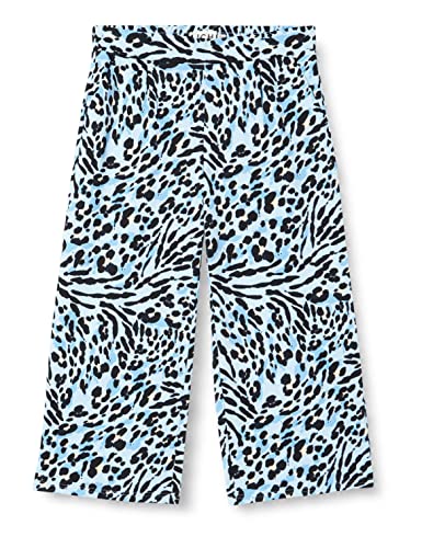 ICHI Damskie spodnie rekreacyjne IHKATE PA15, 201893/Little Boy Blue Leo Print, S, 201893/Little Boy Blue Leo Print, S
