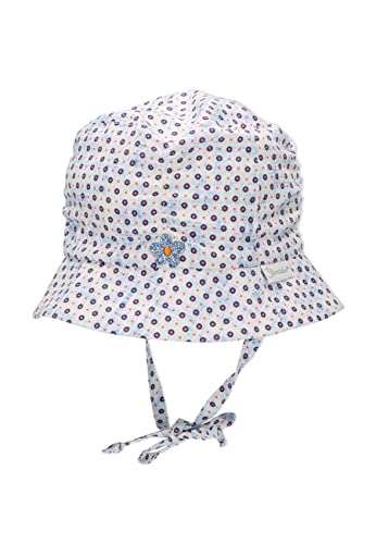 Sterntaler Dziewczęca czapka Blümli, biały, 49 cm