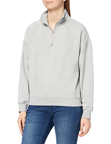 OBJECT Damska bluza OBJKAISA L/S Zip Sweat Sweatshirt NOOS Light, Grey Melange, XS
