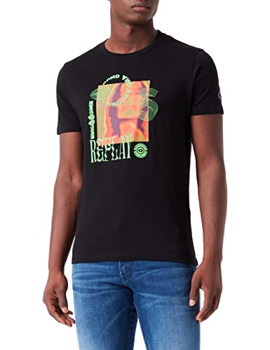 Replay T-shirt męski, 098 BLACK, XS