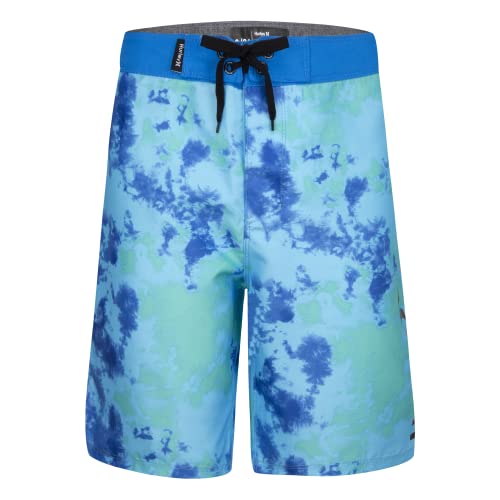 Hurley Chłopięce Hrlb Tie Dye Board-Shorts, niebieski (Blue Gaze), 146