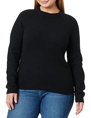 PIECES Damski sweter PCJULIANA LS O-Neck Knit NOOS BC, czarny, XS