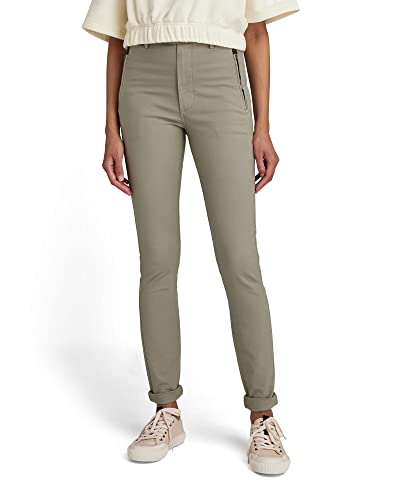 G-STAR RAW Damskie spodnie Weld High Skinny Chino Wmn, zielony (Shamrock Gd D121-b681), 28W / 30L