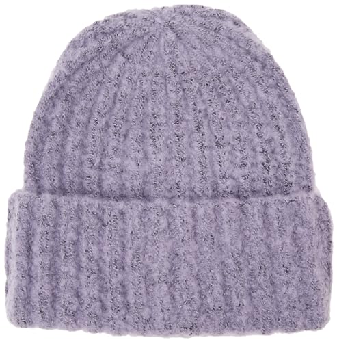 Bestseller A/S NKFMADIA czapka beanie, kolor lawendowy szary, 54/55, Lavender Gray