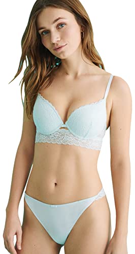 Women'secret Biustonosz Push Up dla Kobiet, Zielony Nadruk, 90C