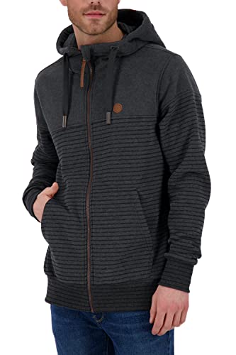 Alife and Kickin HurricaneAK B męska bluza dresowa, kurtka rekreacyjna, bluza z zamkiem błyskawicznym, S-XXXL, Moonless Melange, S, Moon less melanż