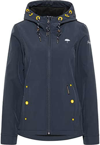 Schmuddelwedda damska kurtka softshell, Marine czarny, XL