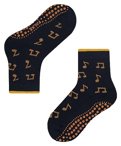 FALKE Unisex Dancing Notes zrównoważona bawełna półdługi ze wzorem z antypoślizgowymi wypustkami 1 para skarpet do kapci domowych, niebieski (Marine 6120), 39-42