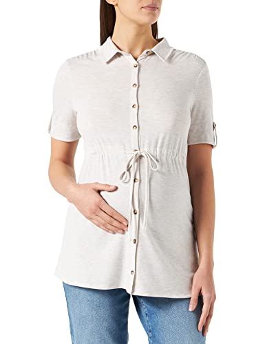 Esprit Maternity Koszulka damska z krótkim rękawem do pielęgniarstwa, Melanż z płatkami owsianymi – 6, 44 PL