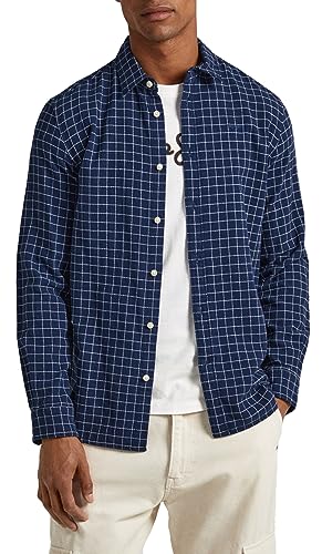 Pepe Jeans Koszula męska Cleveland, Niebieski (Dulwich), XL