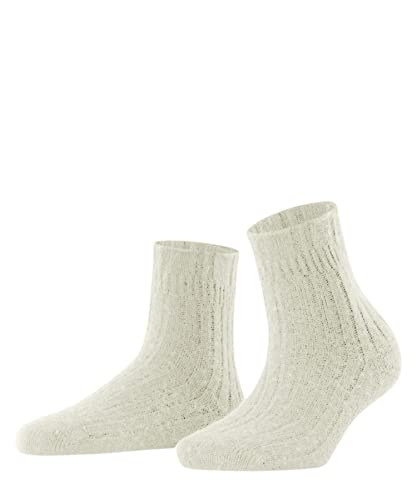 FALKE Kobiety Skarpety Bedsock Rib W SO Wełna Merynosa Kaszmir ciepłe miękkie 1 Para, Biały (Off-White 2049), 39-42