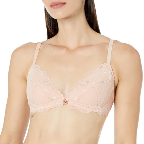 Emporio Armani Damski trójkątny biustonosz z koronką, nude, S