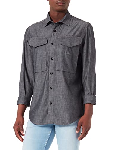 G-STAR RAW Koszulka męska Cargo Reg Shirt, Black (Jet Black D105-A814), M