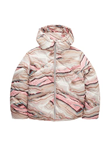 TOM TAILOR Dziewczęta Dziecięca kurtka zimowa z kapturem 1033323, 30243 - Multicolor Marble Print, 164