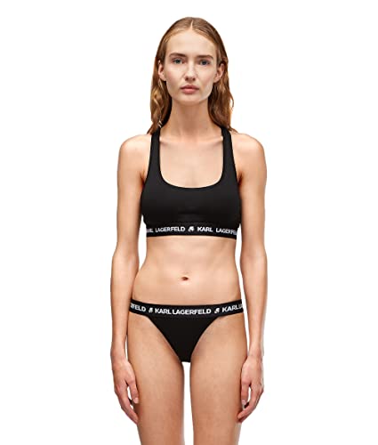 KARL LAGERFELD Damskie legginsy z logo brazylijskie, czarne, XL