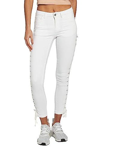 Urban Classics Damskie spodnie jeansowe Skinny, Biały (White 00220), 33
