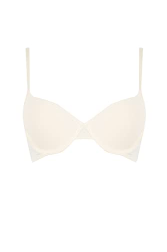 DeFacto Bralette koronkowy biustonosz damski - miękki i oddychający biustonosz (Off White, 90/B), Off White, 90B