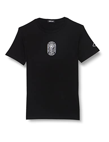Replay Męski T-shirt M6349, czarny, XS