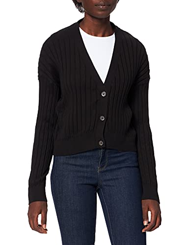 Tommy Jeans Damski kardigan Tjw Crop Essential Rib, Czarny, L