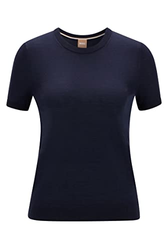 BOSS Damski sweter z dzianiny w kolorze niebieskim (Open Blue), M (DE)