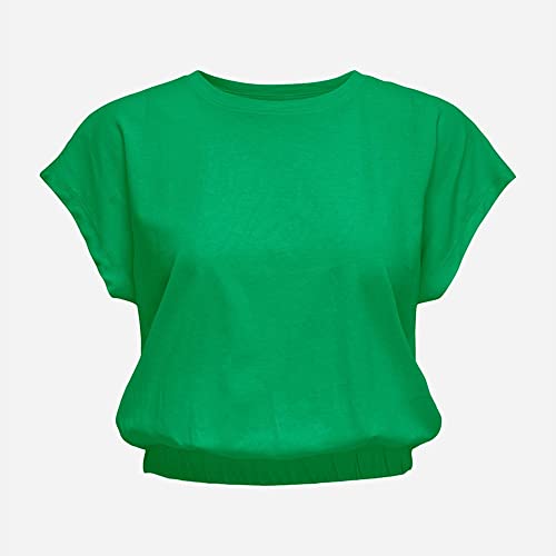ONLY Onlmay S/S Cropped Box JRS Top, Kelly Green, XS, zielony (Kelly Green), XS