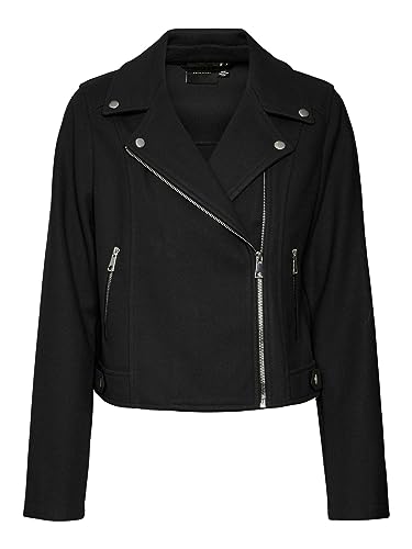 VERO MODA Vmpop Short Biker Jacket Boos kurtka damska, czarny, XL