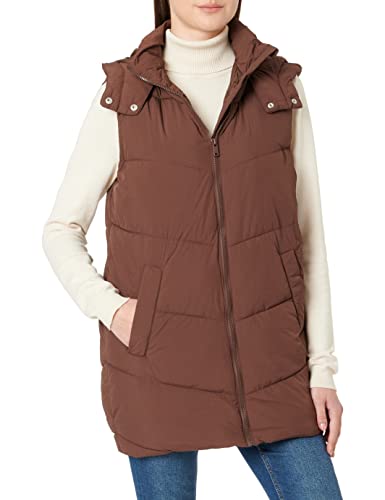 PIECES Damska kurtka PCJAMILLA Short Puffer Vest NOOS BC, Chicory Coffee, L