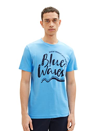 TOM TAILOR Koszulka męska 1036320, 18395-Rainy Sky Blue, M, 18395 – Rainy Sky Blue, M