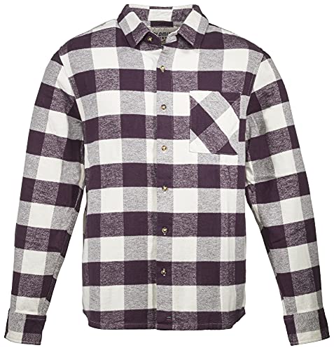 Dolomite Męska koszula biznesowa Camisa MS Flanell Check Latte Beige/Cosmic RED, XXL, Latte beżowy/Cosmic Red, XXL
