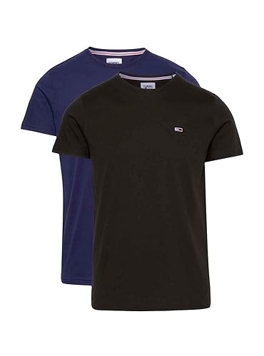 Tommy Jeans Męskie topy z dzianiny S/S, Ciemna armia/granatowy (Twilight Navy), XS