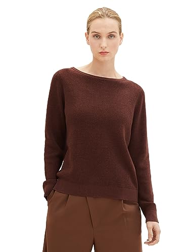 TOM TAILOR Sweter damski, 32404 - Raisin Melange, 3XL
